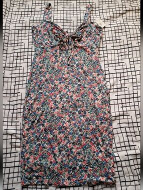 BCBG Paris Size Large Floral Long Dress Womens New With Tags
